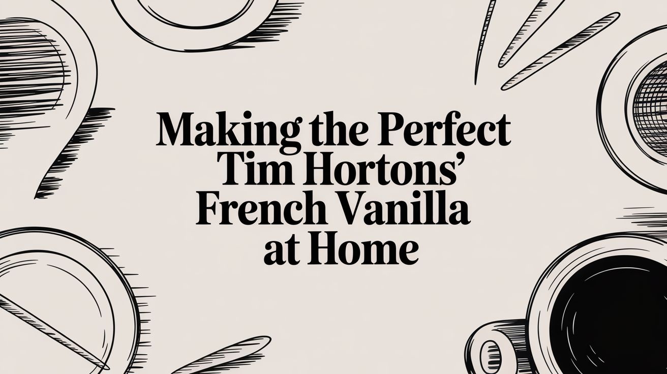 Making the Perfect Tim Hortons French Vanilla at Home