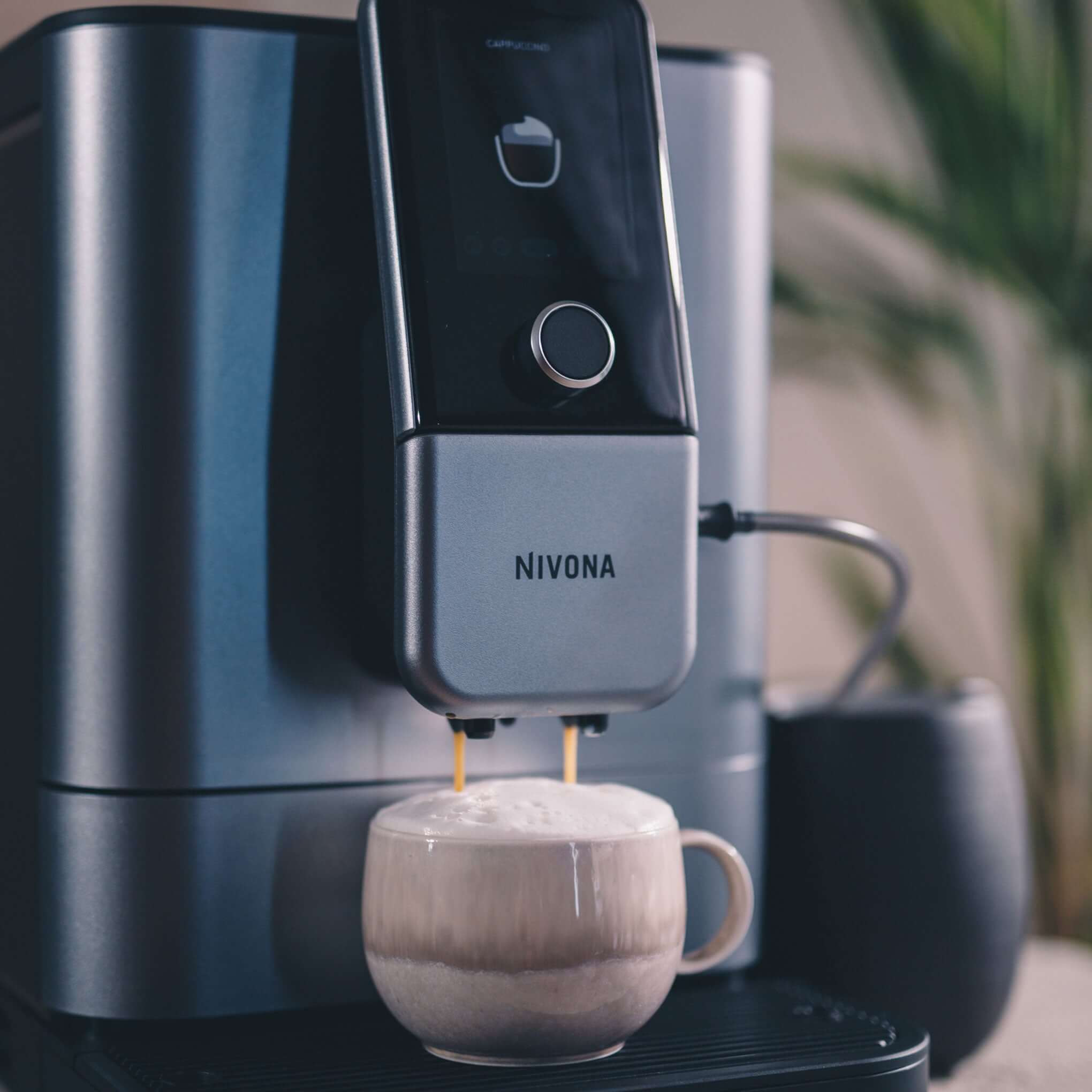 NIVO 8107 Cafe Romatica Plus coffee machine side angle