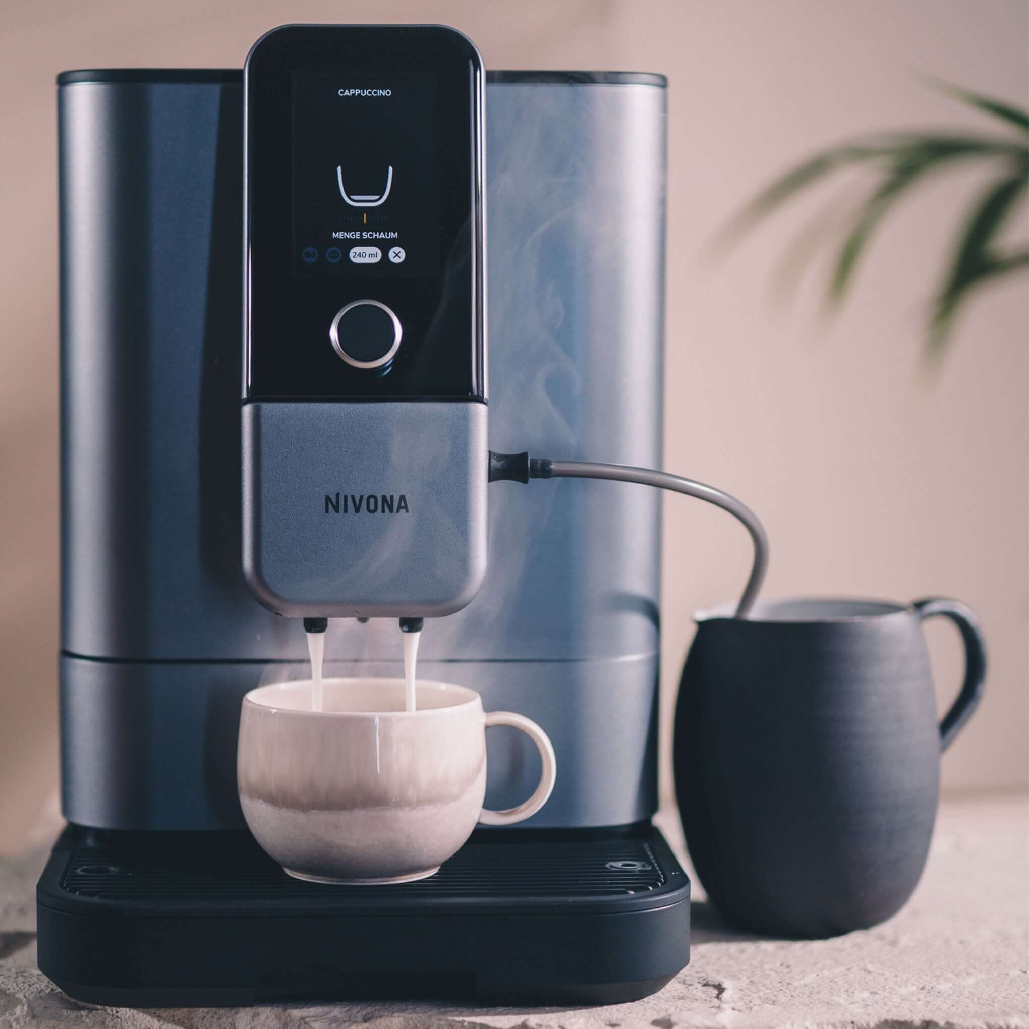 NIVO 8107 Cafe Romatica Plus coffee machine side angle