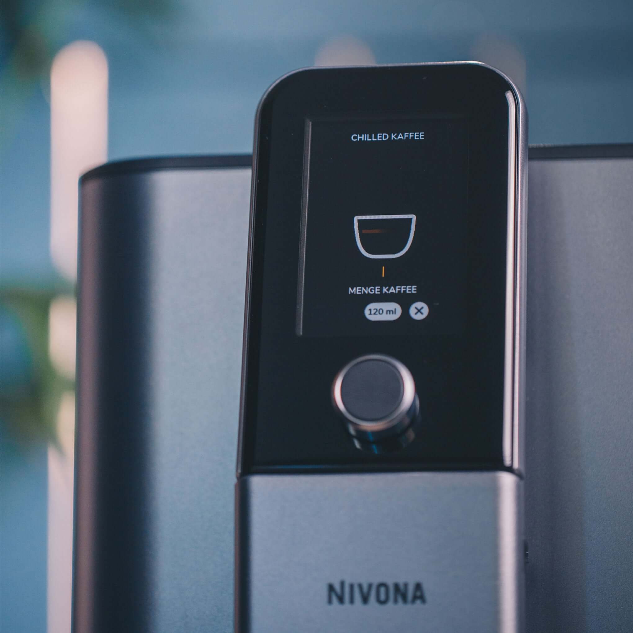 NIVO 8107 Cafe Romatica Plus coffee machine side angle